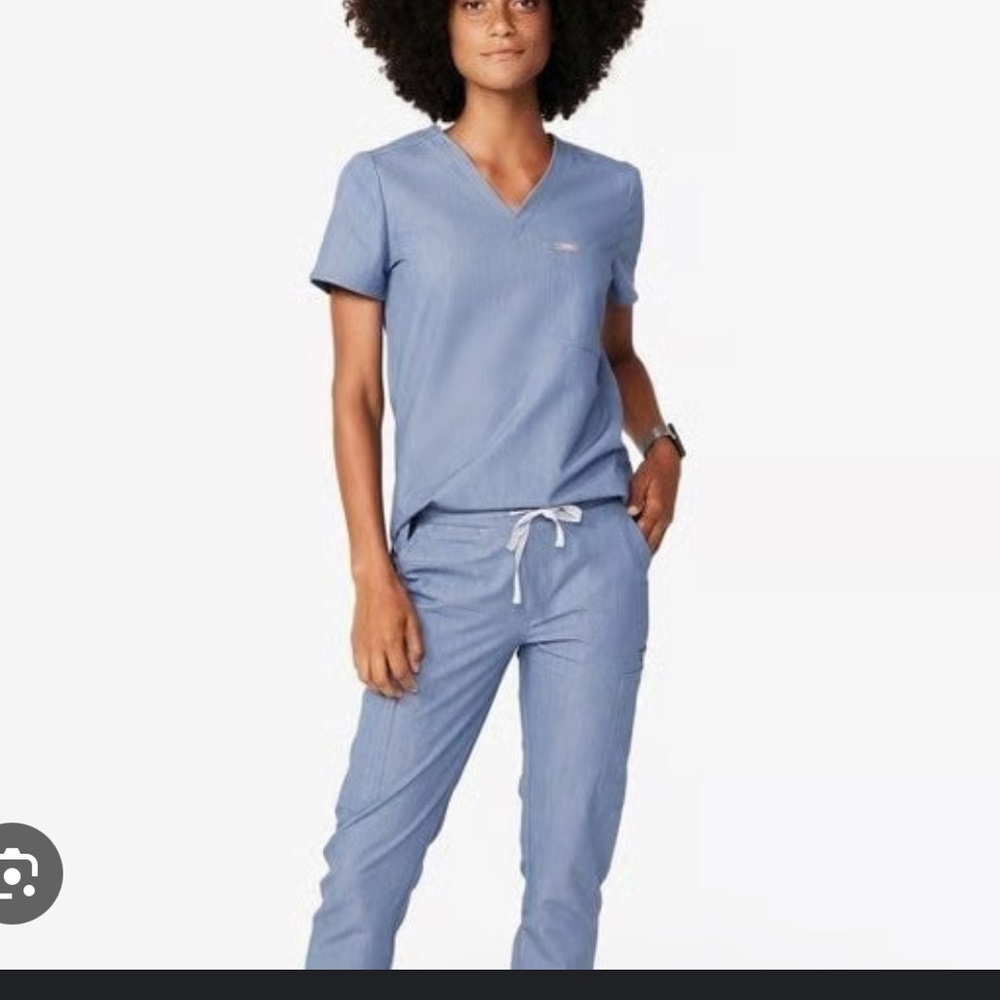 Figs women’s Catarina scrub top - Heather indigo